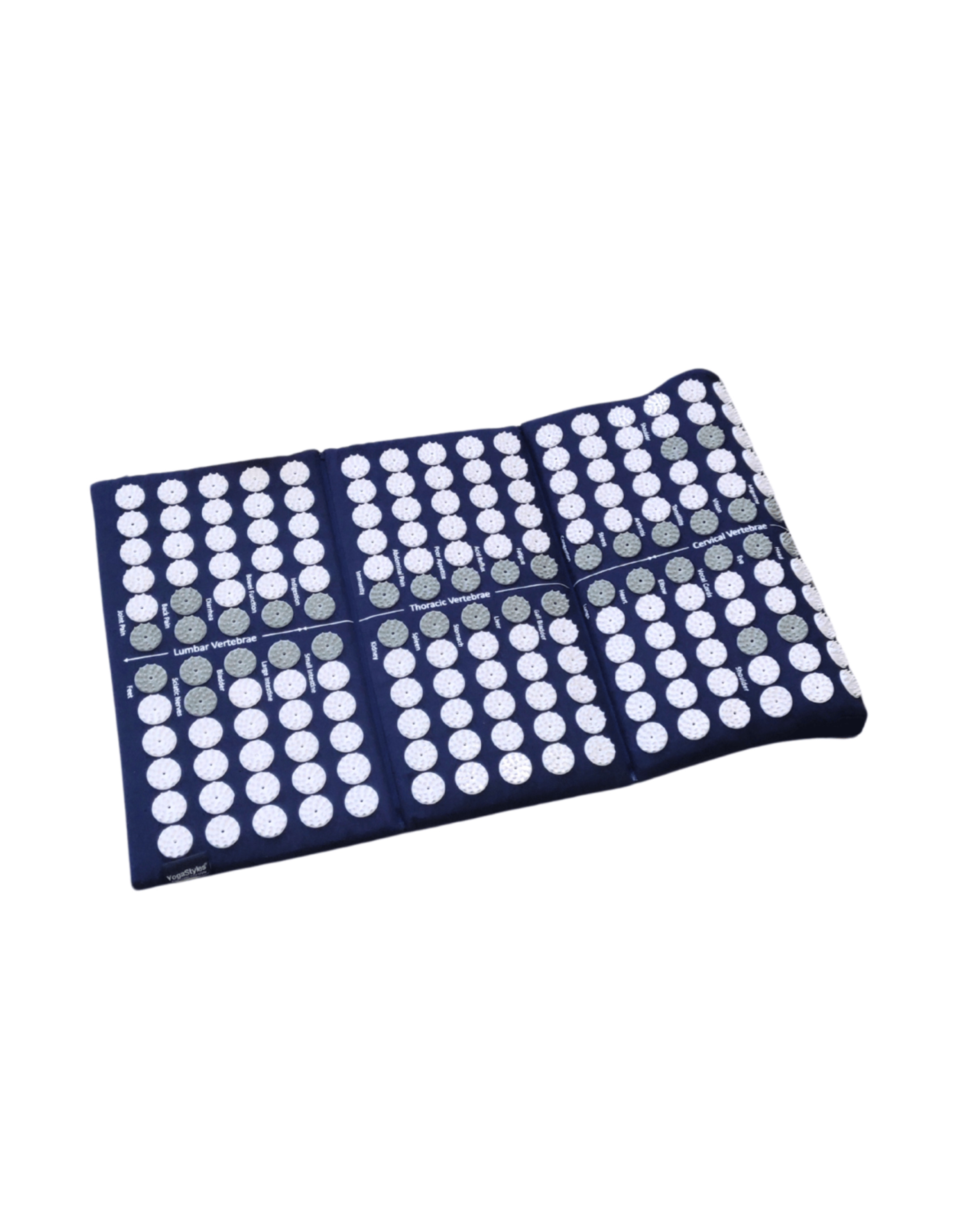 YogaStyles Spijkermat 3-Fold / Acupressuur mat donkerblauw