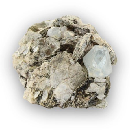 Aquamarijn met mica ruw nr. 101