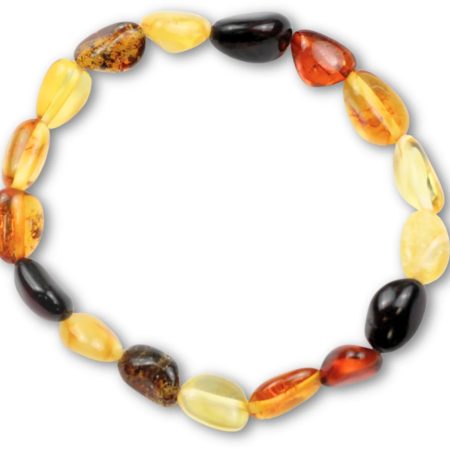 Barnsteen armband nugget multikleur (Amber)
