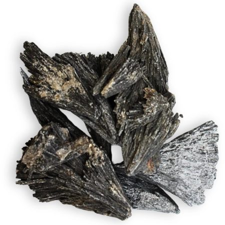 Kyaniet zwart 250 gr. ruwe brokjes