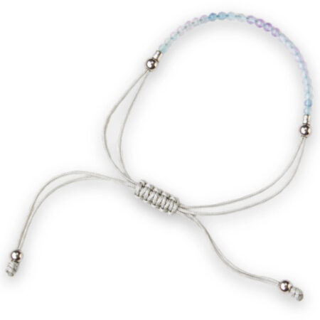 Fluoriet regenboog sparkle armband met schuifknoop